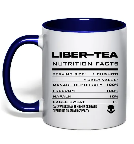 Чашка с цветной ручкой Liber-tea Глубокий темно-синий фото