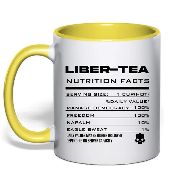 Чашка з кольоровою ручкою Liber-tea Лимонний фото