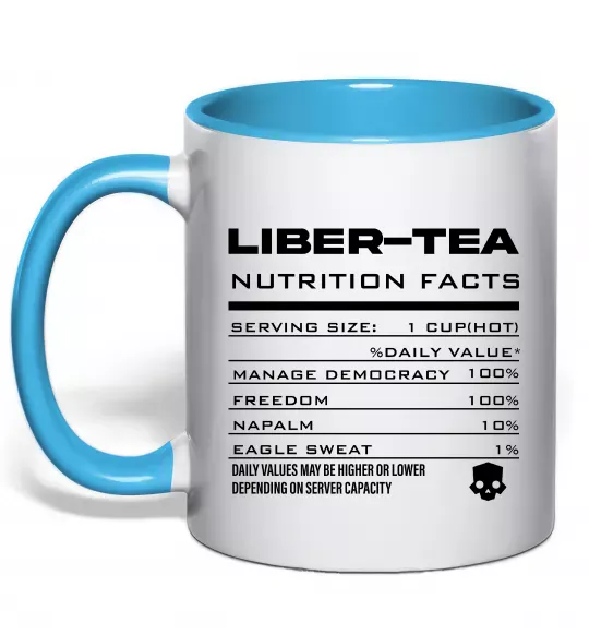 Чашка с цветной ручкой Liber-tea Голубой фото