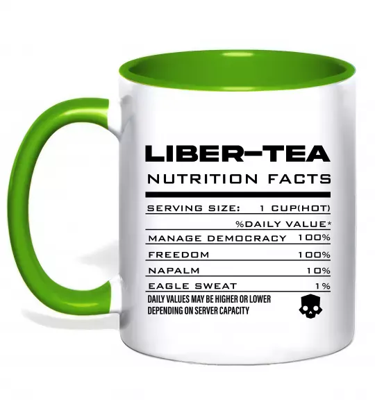 Чашка с цветной ручкой Liber-tea Зеленый фото