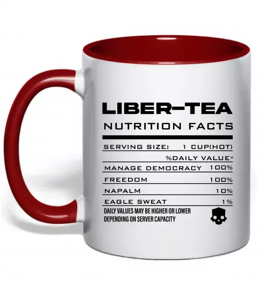 Чашка с цветной ручкой Liber-tea Красный фото