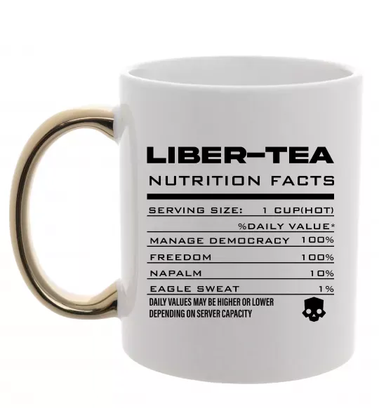 Чашка с цветной ручкой Liber-tea Золото фото