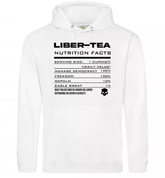 Мужская толстовка (худи) Liber-tea Белый фото