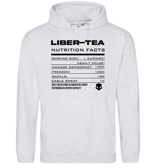 Женская толстовка (худи) Liber-tea Серый меланж фото