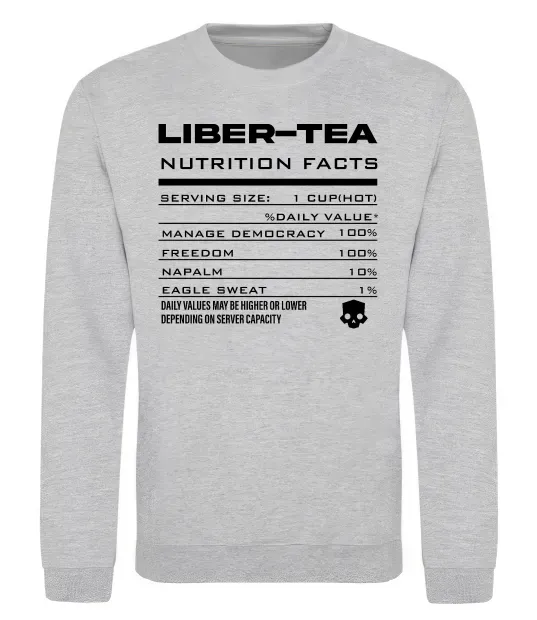 Світшот Liber-tea Сірий меланж фото