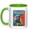 Чашка з кольоровою ручкою Helldivers join the fight Лаймовий фото