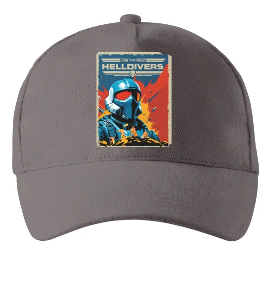 Кепка Helldivers join the fight Сірий фото