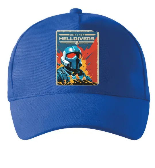 Кепка Helldivers join the fight Ярко-синий фото