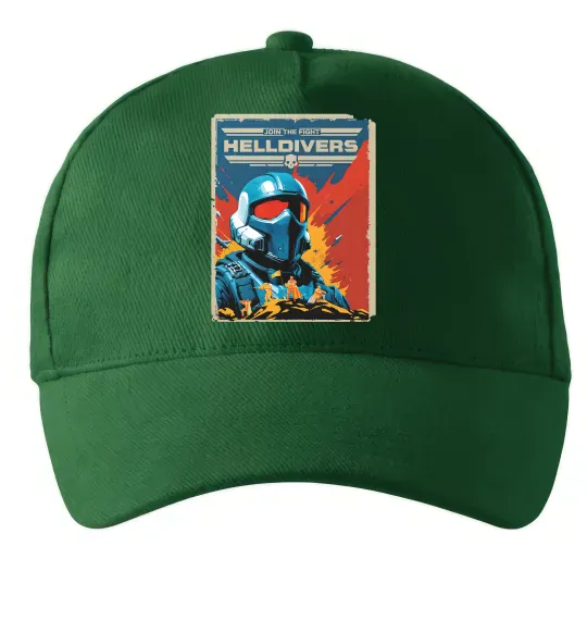 Кепка Helldivers join the fight Темно-зеленый фото