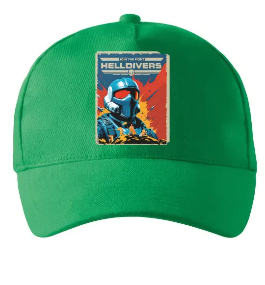 Кепка Helldivers join the fight Зеленый фото