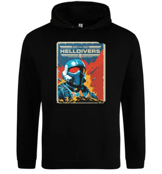 Жіноча толстовка (худі) Helldivers join the fight Чорний фото