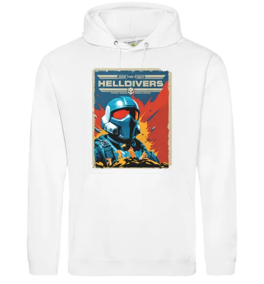Жіноча толстовка (худі) Helldivers join the fight Білий фото
