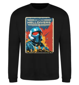 Світшот Helldivers join the fight Чорний фото
