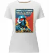 Женская премиум футболка Helldivers join the fight Белый фото