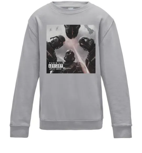 Дитячий світшот Helldivers poster Сірий меланж фото