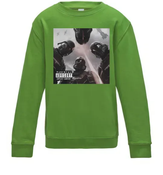 Дитячий світшот Helldivers poster Лаймовий фото