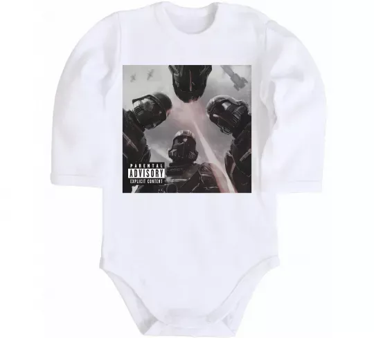 Дитячий бодік Helldivers poster Білий фото