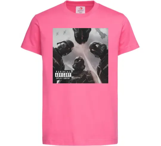Дитяча футболка Helldivers poster Яскраво-рожевий фото