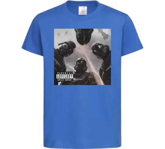 Дитяча футболка Helldivers poster Яскраво-синій фото