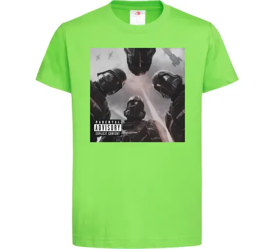 Дитяча футболка Helldivers poster Лаймовий фото