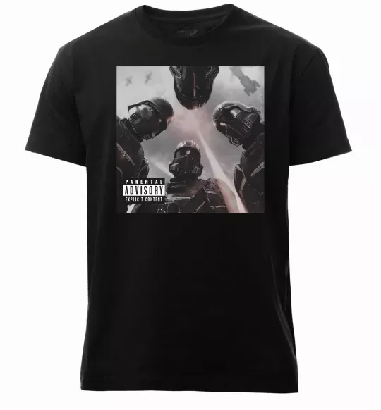 Чоловіча преміум футболка Helldivers poster Чорний фото