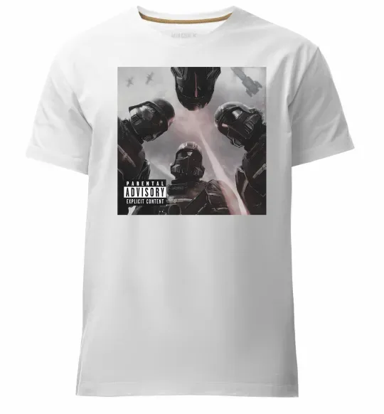 Чоловіча преміум футболка Helldivers poster Білий фото