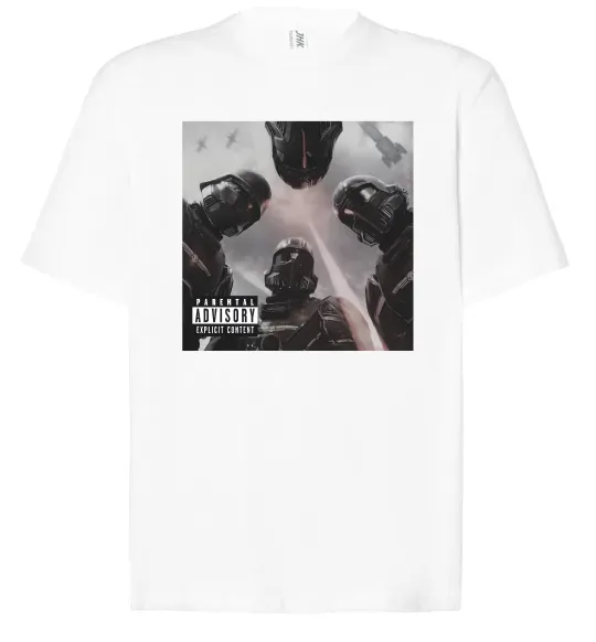 Футболка Оверсайз Helldivers poster Белый фото