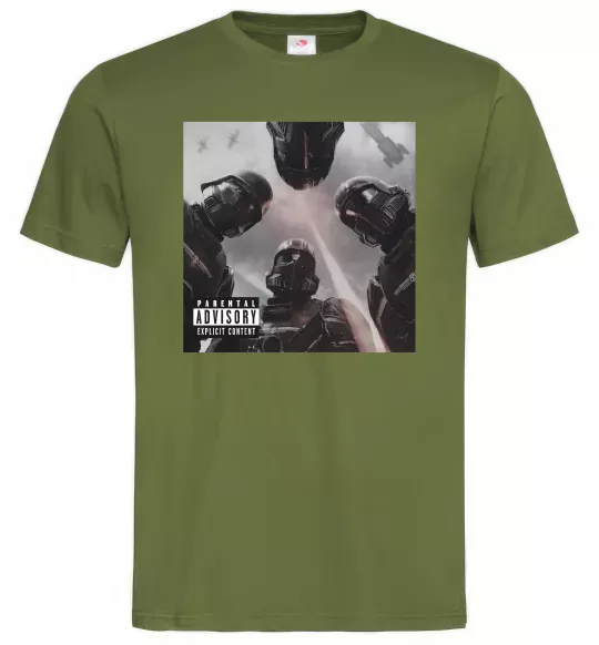 Мужская футболка Helldivers poster Оливковый фото