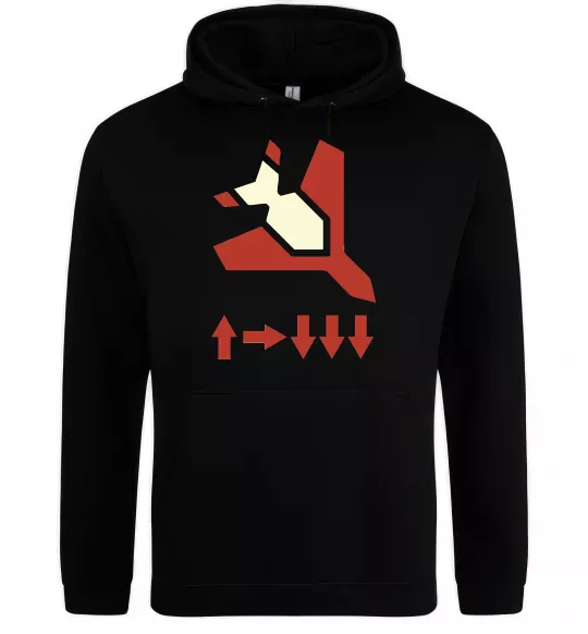 Чоловіча толстовка (худі) Helldivers літак Чорний фото