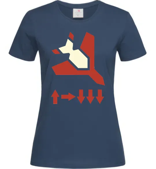 Женская футболка Helldivers літак Темно-синий фото