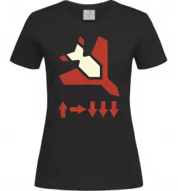 Женская футболка Helldivers літак Черный фото