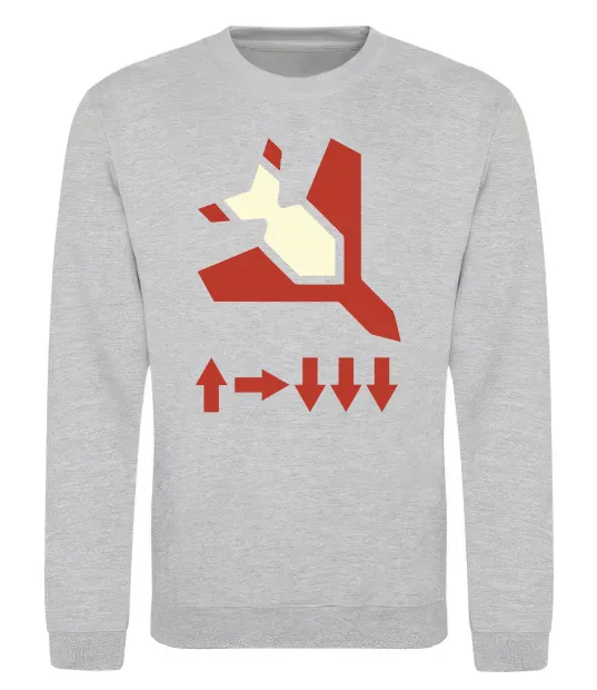 Свитшот Helldivers літак Серый меланж фото