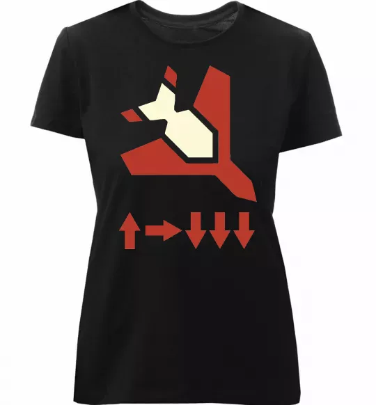 Жіноча преміум футболка Helldivers літак Чорний фото