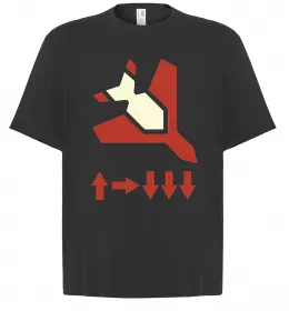 Футболка Оверсайз Helldivers join the fight Черный фото