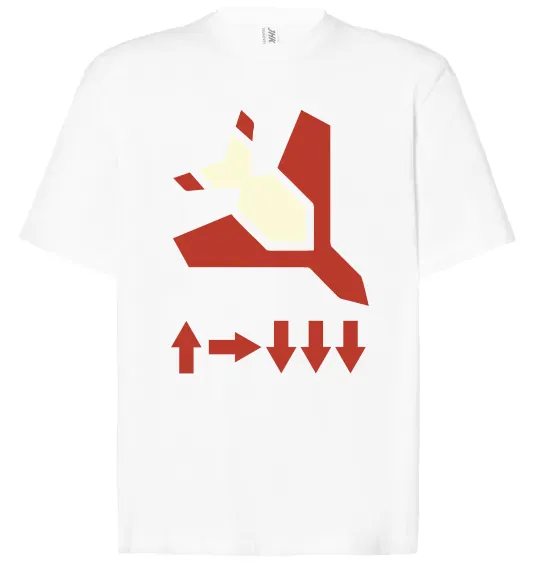 Футболка Оверсайз Helldivers літак Белый фото