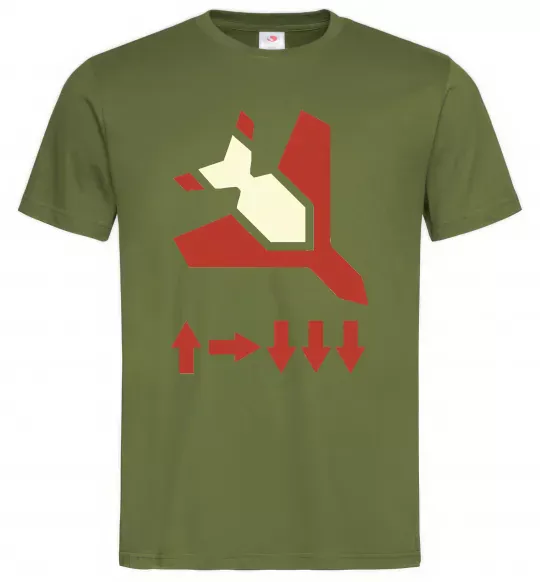 Чоловіча футболка Helldivers літак Оливковий фото