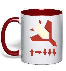 Чашка з кольоровою ручкою Helldivers літак