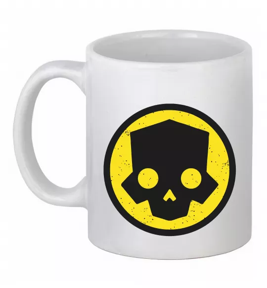 Чашка керамічна Helldivers skull Білий фото