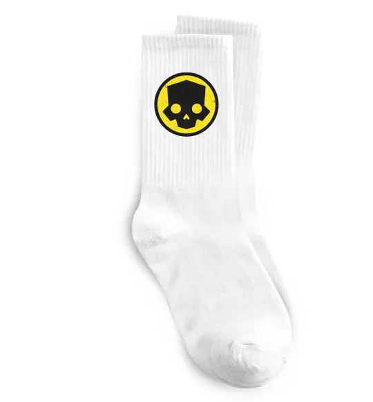 Шкарпетки Helldivers skull Білий фото