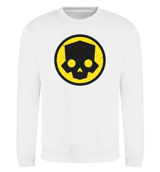 Світшот Helldivers skull Білий фото