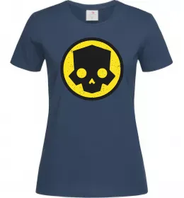 Женская футболка Helldivers skull Темно-синий фото