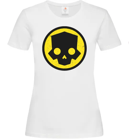 Жіноча футболка Helldivers skull Білий фото
