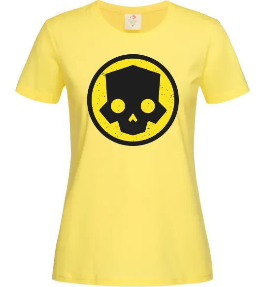Жіноча футболка Helldivers skull Лимонний фото