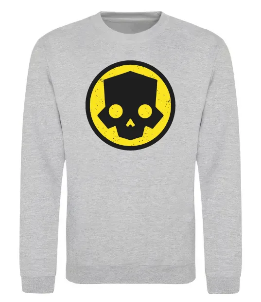 Світшот Helldivers skull Сірий меланж фото