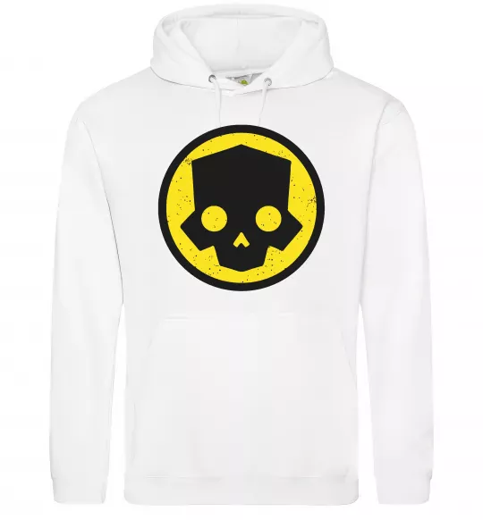 Мужская толстовка (худи) Helldivers skull Белый фото