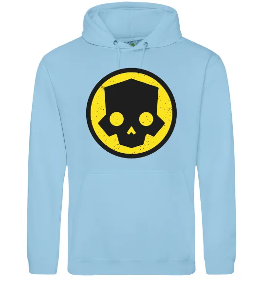 Чоловіча толстовка (худі) Helldivers skull Блакитний фото