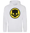 Женская толстовка (худи) Helldivers skull Серый меланж фото