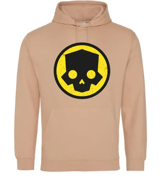 Женская толстовка (худи) Helldivers skull Песочный фото