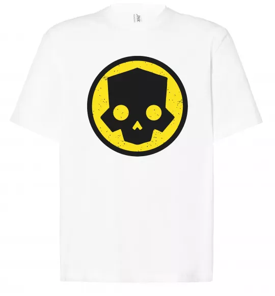 Футболка Оверсайз Helldivers skull Белый фото