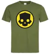 Мужская футболка Helldivers skull Оливковый Мужская футболка Helldivers skull Оливковый фото